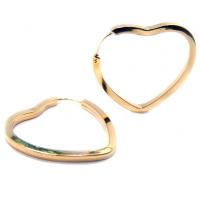 Argola africana em ouro amarelo 18k - coração