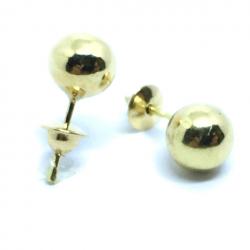 Brinco em ouro amarelo 18k - Bola 5 mm - 2BRO0861