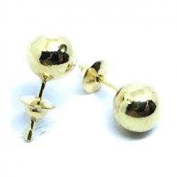 Brinco em ouro amarelo 18k - Bola 5 mm - 2BRO0861