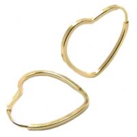 Argola africana em ouro amarelo 18k feminina - corao