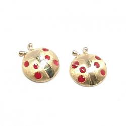 Argola infantil em ouro amarelo 18k feminina - Joaninha Argola infantil em ouro amarelo 18k feminina - Joaninha