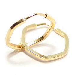 Africana em ouro 18k - Sextavada fina - 2BRO1006