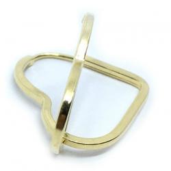 Argola Africana em ouro amarelo 18k feminina - Corao