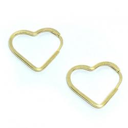 Argola Africana em ouro amarelo 18k feminina - Corao