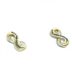 Brinco em ouro amarelo 18k - Infinito - 2BRO1059