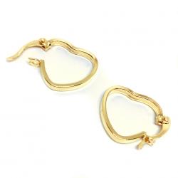 Argola africana em ouro amarelo 18k - coração - 2BRO1066 Argola africana em ouro amarelo 18k - coração - 2BRO1066