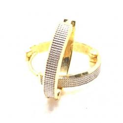 Argola africana de ouro 18k Dupla Face - 2BRO1088