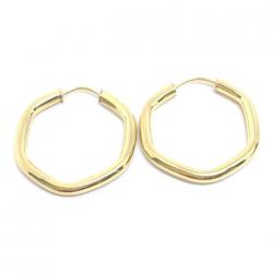 Brinco em ouro amarelo 18k feminina - Africana - 2BRO1094