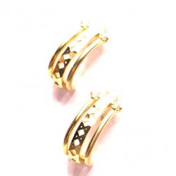 Brinco em ouro 18k com zircnia feminino - 2BRZ0033