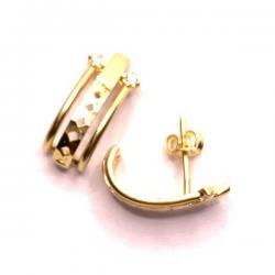 Brinco em ouro 18k com zircnia feminino - 2BRZ0033