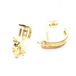 Brinco em ouro 18k com zircnia feminino - 2BRZ0033