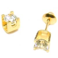 Brinco em ouro 18k com zirconia - 2BRZ0134