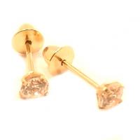 Brinco em ouro 18k feminino com zirconia - 2BRZ0137