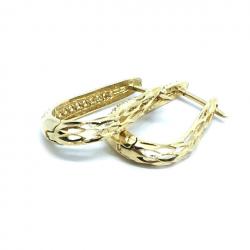 Brinco em ouro 18k feminino com zircônia - 2BRZ0235