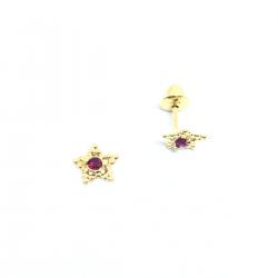 Brinco em ouro 18k feminino com zirconia - 2BRZ0269