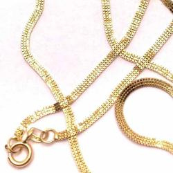 Colar em ouro 18k - Veneziana Feminina Tripla - 45 cm - 2CLO0149