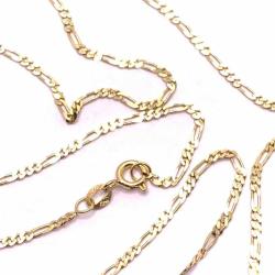 Colar em ouro 18k - Veneziana Feminina Tripla - 45 cm - 2CLO0149
