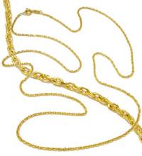 Corrente em ouro amarelo 18k - Jia tipo elos - Masculina -70 cm -2CLO0187