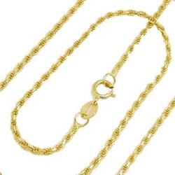 Cordão em ouro amarelo 18k - tipo corda - 45 cm