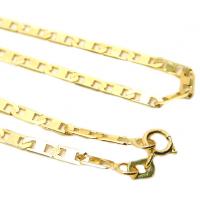 Corrente de ouro amarelo 18k - Cadeado Achatado - 60 cm - 2CLO0496