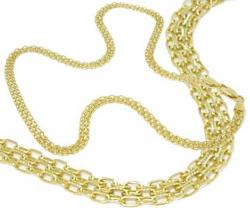 Corrente de ouro amarelo 18k - Esteira - 45 cm - 2CLO0595 Corrente de ouro amarelo 18k - Esteira - 45 cm - 2CLO0595