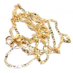 Colar em ouro 18k - Cadeado achatado - Feminino - 40 cm - 2CLO0598