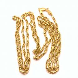 Colar em ouro 18k - Singapura larga - Masculino - 70 cm - 2CLO0604