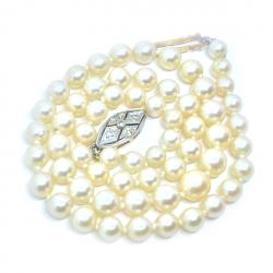 Colar de Prolas - Feminino - com fecho em ouro branco 18k - 2CLP0020