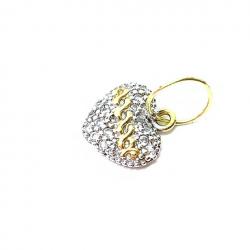 Corao em ouro 18k com zirconias - 2CRZ0015