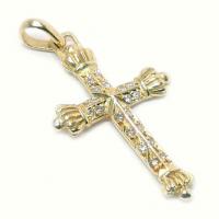 Cruz de ouro 18k com brilhantes   - 2CZB0020