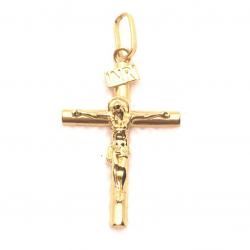 Crucifixo em ouro amarelo 18k - 2CZO0042 Crucifixo em ouro amarelo 18k - 2CZO0042