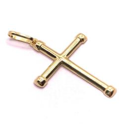 Crucifixo em ouro 18k  - Estampa liso - 2CZO0059