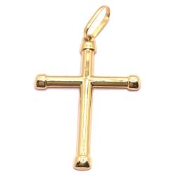 Crucifixo em ouro 18k  - Estampa liso - 2CZO0059