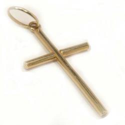 Crucifixo em ouro 18k - Canudo - 2CZO0156