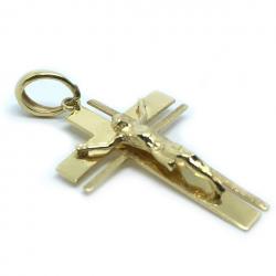Crucifixo em ouro amarelo 18k - Cristo na Cruz - 2CZO0296