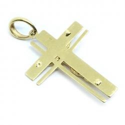 Crucifixo em ouro amarelo 18k - Cristo na Cruz - 2CZO0296