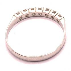 Meia aliana de brilhantes em ouro branco 18k - 2MAB0017