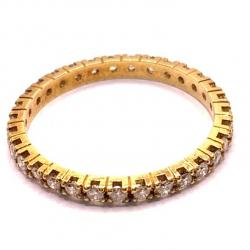 Aliana de brilhantes em ouro amarelo 18k - 2MAB0038