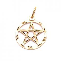 Medalha Estrela de Davi em ouro amarelo 18k - 2MEO0023