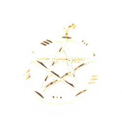 Medalha Estrela de Davi em ouro amarelo 18k - 2MEO0023