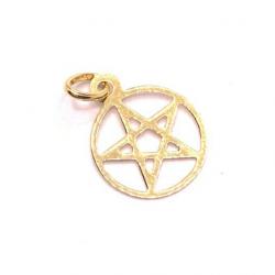 Medalha Estrela de Davi em ouro amarelo 18k - 2MEO0024