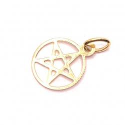 Medalha Estrela de Davi em ouro amarelo 18k - 2MEO0024