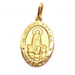 Medalha de Nossa Sra de Ftima em ouro 18k - 2MEO0059