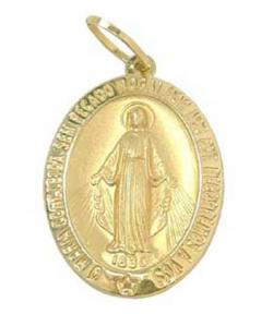 Medalha de Nossa Senhora das Graas em ouro 18k - 2MEO0080