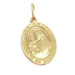 Medalha de Santo Antônio em ouro 18k - 2MEO0138 Medalha de Santo Antônio em ouro 18k - 2MEO0138