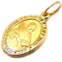 Medalha em ouro 18k - Santa Luzia Oval - 2MEO0281