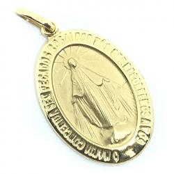 Medalha de Nossa Senhora das Graas em ouro 18k - 2MEO0359