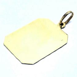 Medalha em ouro amarelo 18k - Placa fosca - 2MEO0361