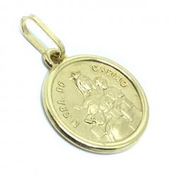 Medalha Nossa Sra do Carmo em ouro 18k - 2MEO0364