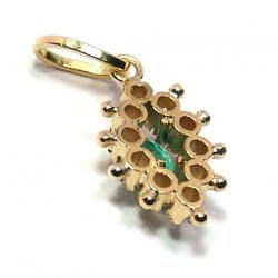 Pingente em ouro 18k com esmeralda  brilhantes - 2PBE0020